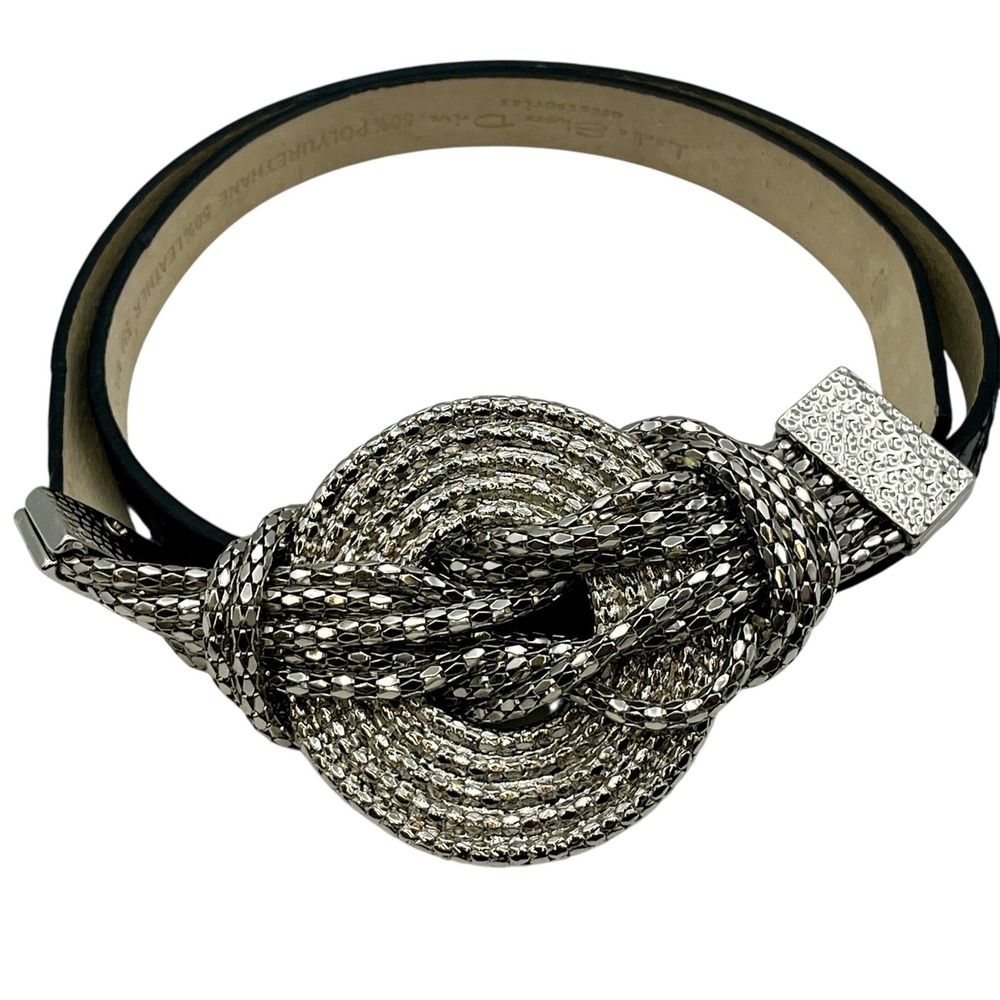 Silver Chain Knot Womens Fashion Belt‎ Lake Shore Drive Snakeskin Accessories